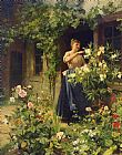 Victor Gabriel Gilbert Famous Paintings - Gardening